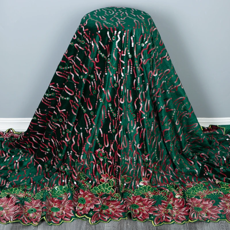 Роскошная французская бархатная кружевная ткань SJD с блестками 2023 мягкое