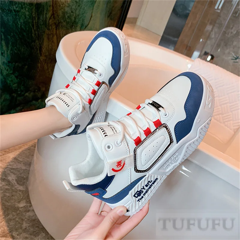 

2022 Autumn Winter New Women's High-Top Sneakers No decoration Fashion Increased Women's Platform Casual Shoes Couple Sneakers