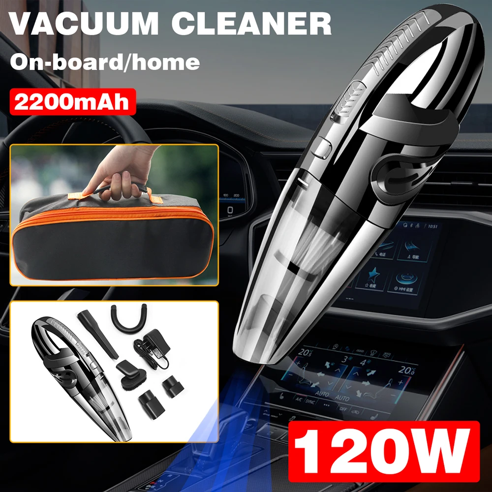 

Car Wireless Vacuum Cleaner 120W 9000PA Powerful Cyclone Suction Home Portable Handheld Vacuum Cleaning Mini Cordless Vacuum Cl