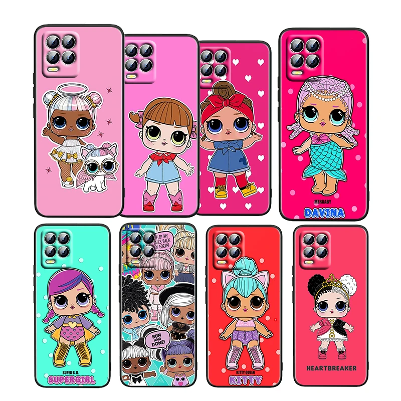 

Surprise Doll LOL Cute For OPPO Realme GT Neo Master Edition 9i 8 7 Pro C21S Narzo 30 TPU Soft Silicone Black Phone Case Fundas