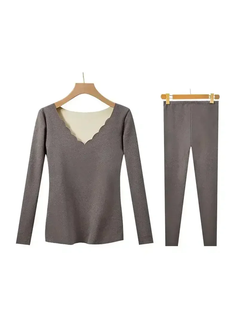 Мужское термобелье с флисовой осенней одеждой и брюками комплект из плотного