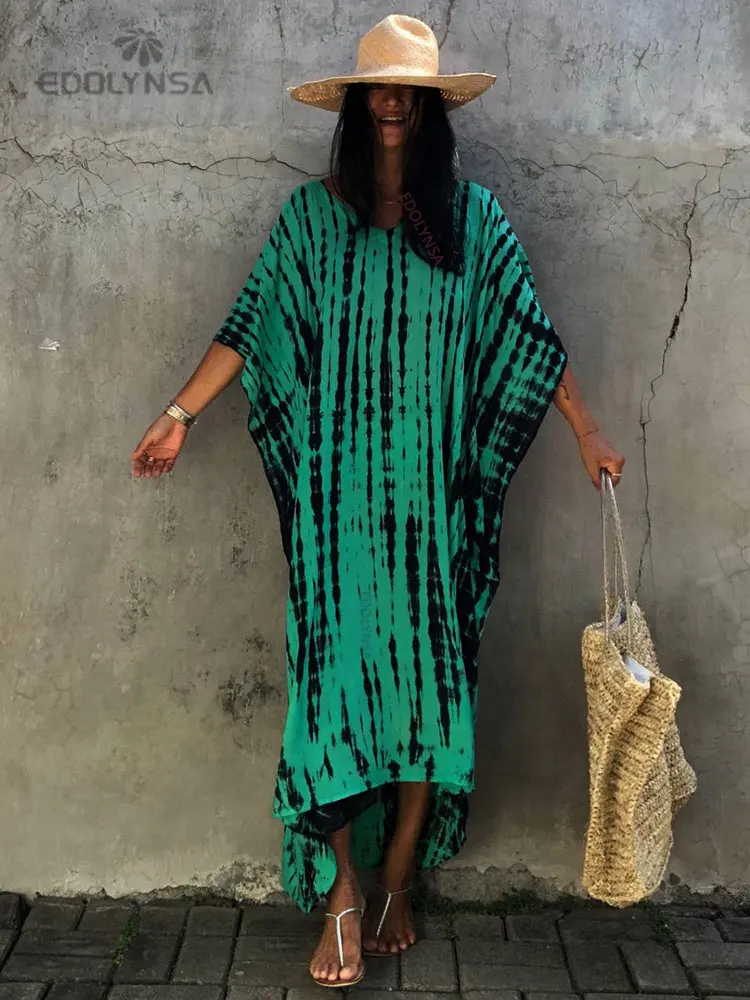 Женское пляжное платье в полоску богемное Платье с принтом купальный костюм