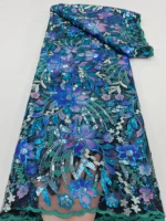 xiya chiffon nigerian sequins lace fabric 2022 high quality african lace fabric wedding french tulle female sewing 4895b