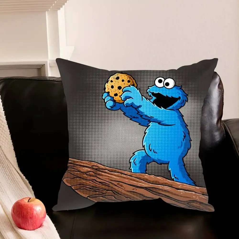 Фото Квадратная наволочка C-Cookie-M-Monster различных размеров для декора автомобиля, дома, спальни №2