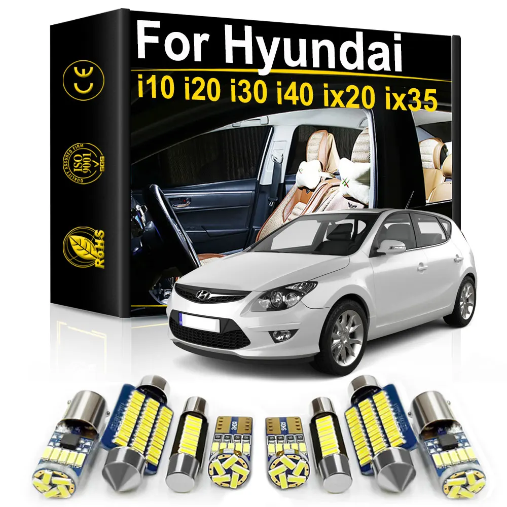 Внутренняя Светодиодная лампа Canbus для Hyundai i10 i20 i30 i40 ix20 ix35 Tucson Santa Fe - купить по