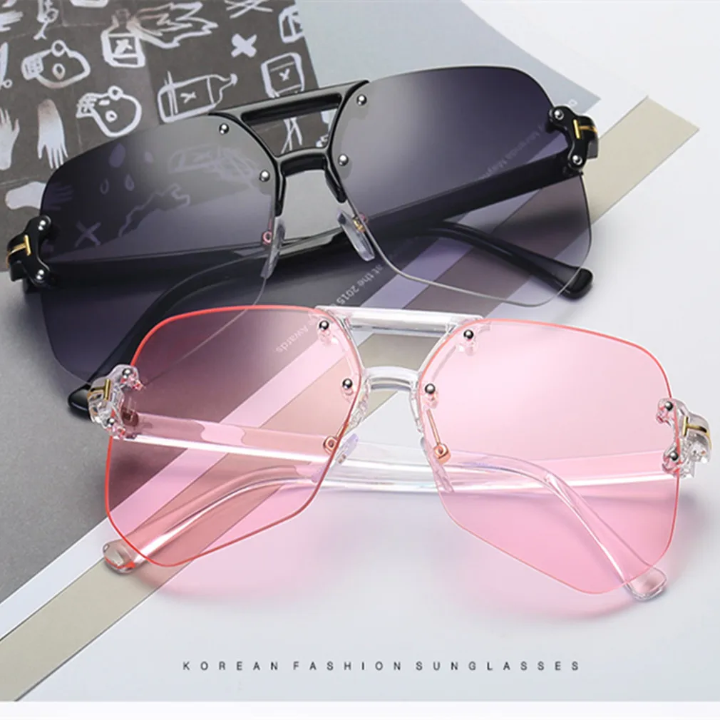 

Glasses Personality Mirrors Multilateral Irregular Frameless Sunglasses Men And Women General Sunglasses