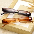Модные корейские очки для чтения для мужчин и женщин, пресбиопические очки с прозрачными линзами в полуоправе, 1,0, 1,5, 2,0, 2,5, 3,0, 3,5, 4,0, для чтения
