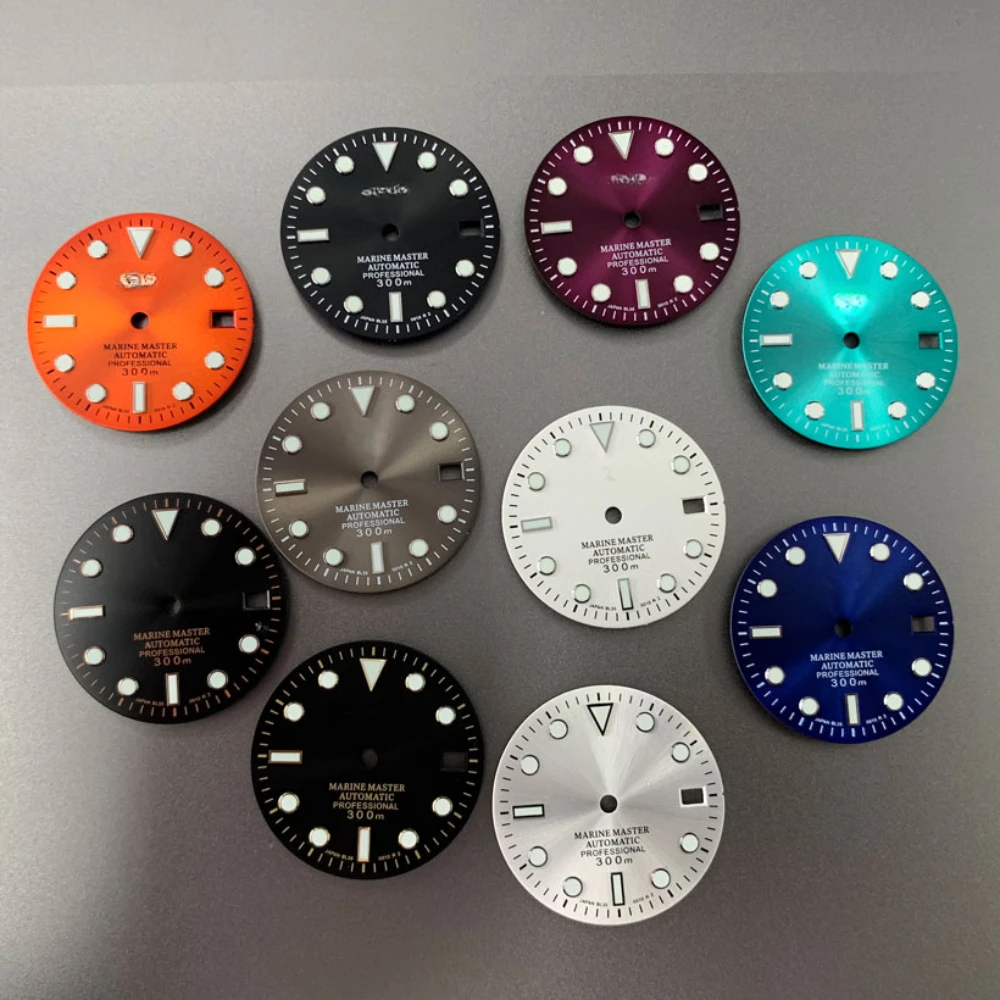 

29mm Modified SUB Sun Patterned NH35 Dial Watch Accessories Custom Watch S Dial