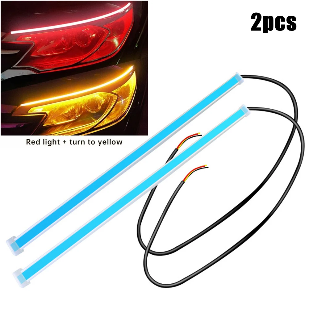 

Дневные ходовые огни светодиодсветодиодный 2 шт., Гибкие водонепроницаемые ленты для передних фар