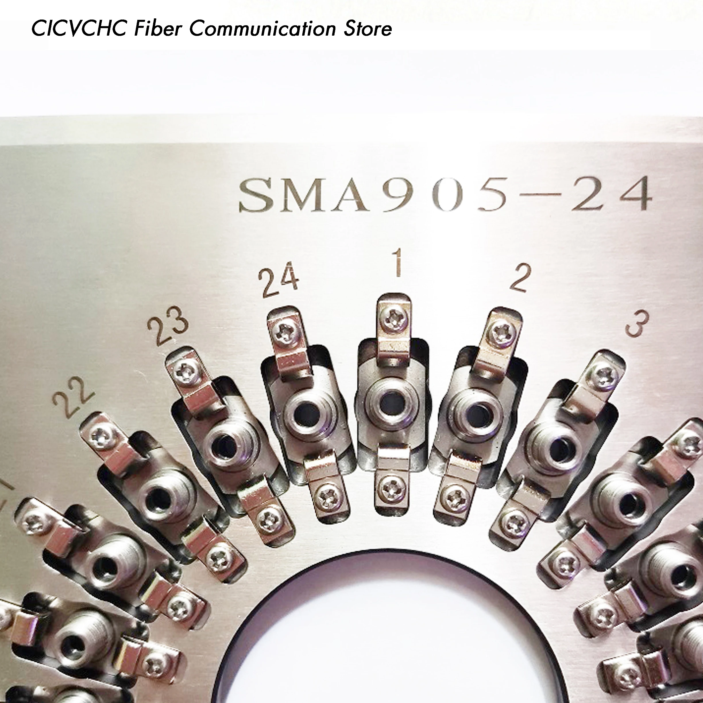 24 Fibers SMA-905 Connector Polishing Fixture, Jig, Holder for Four Corner Pressurized Polisher