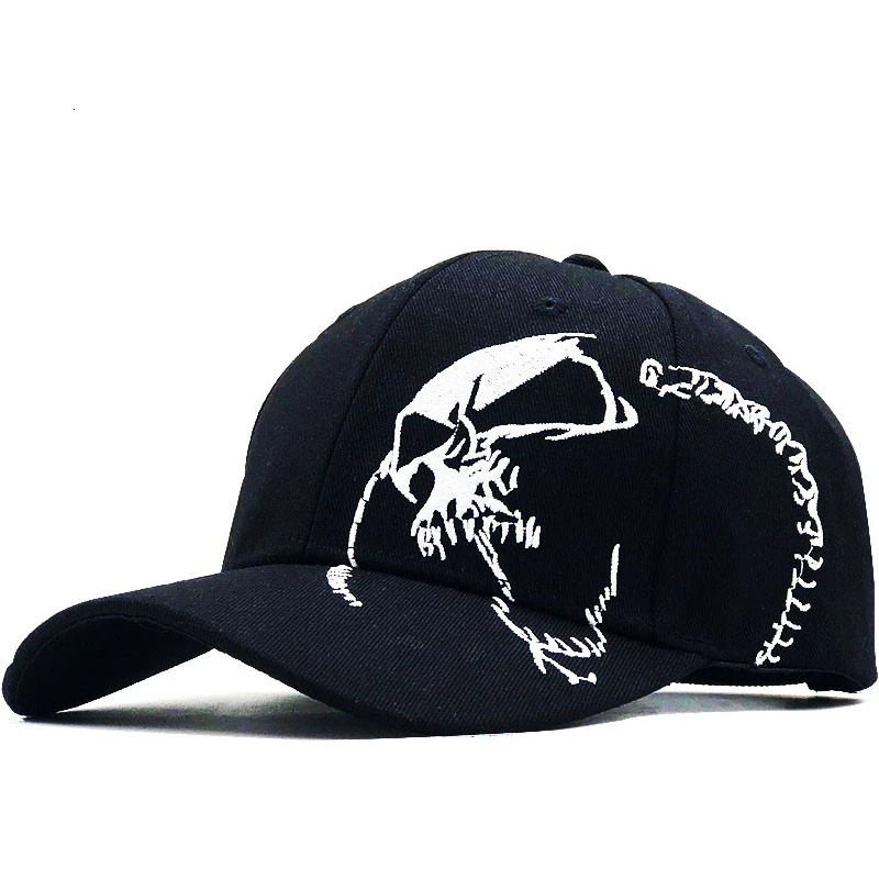 

100% Cotton Outdoor Men Baseball Cap Skull Embroidery Hats Sports Snapback Caps for Men Women UnisexMountaineering Travel Cap