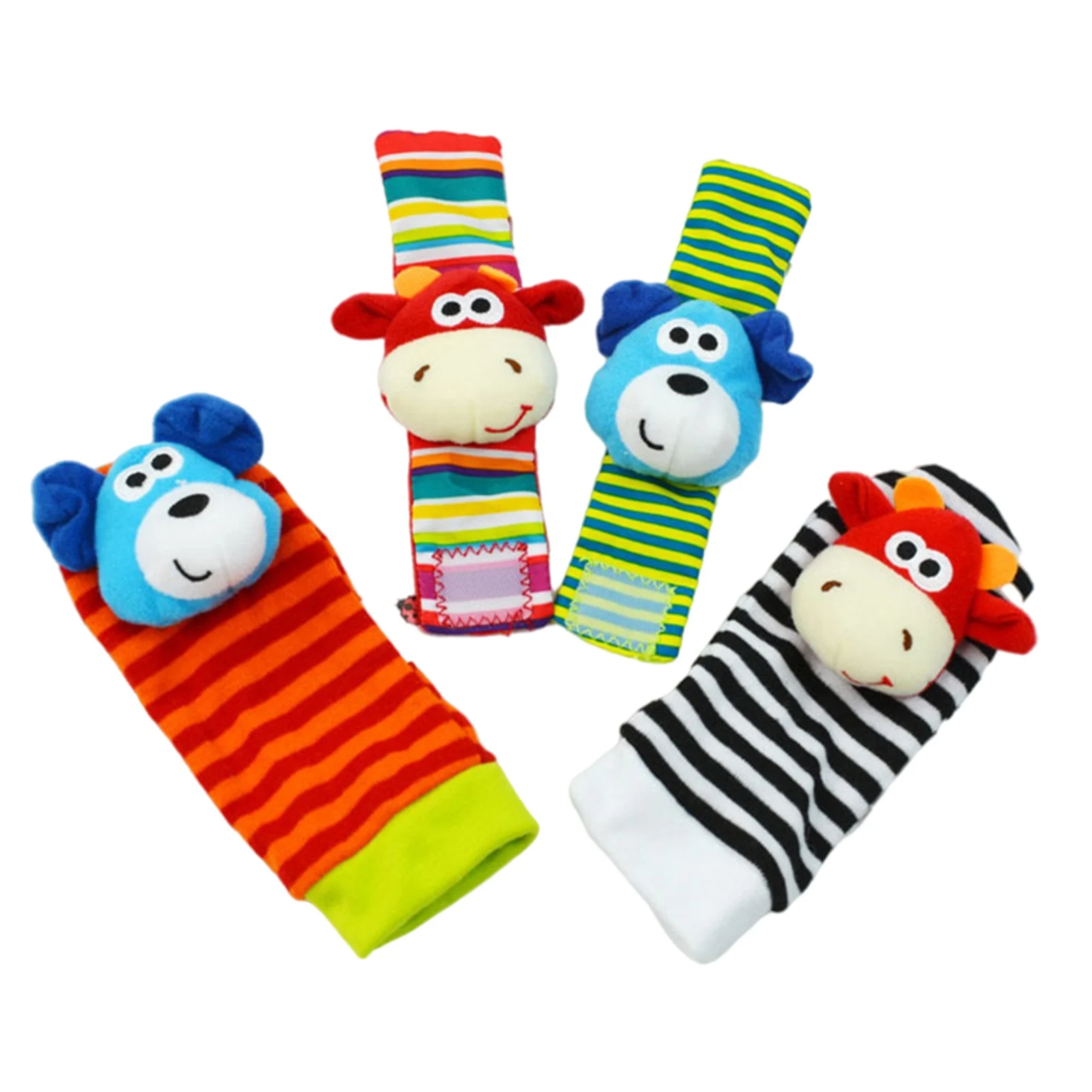

Baby Rattle Socks Wrist Strap Rattles Set Cute Baby Animal Toy Gift for Newborn Babies Educational Decorative Ring Socks