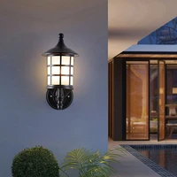 outside modern solar led wall light vintage outdoor waterproof wall sconce lamp for garden balcony country house terrace decor