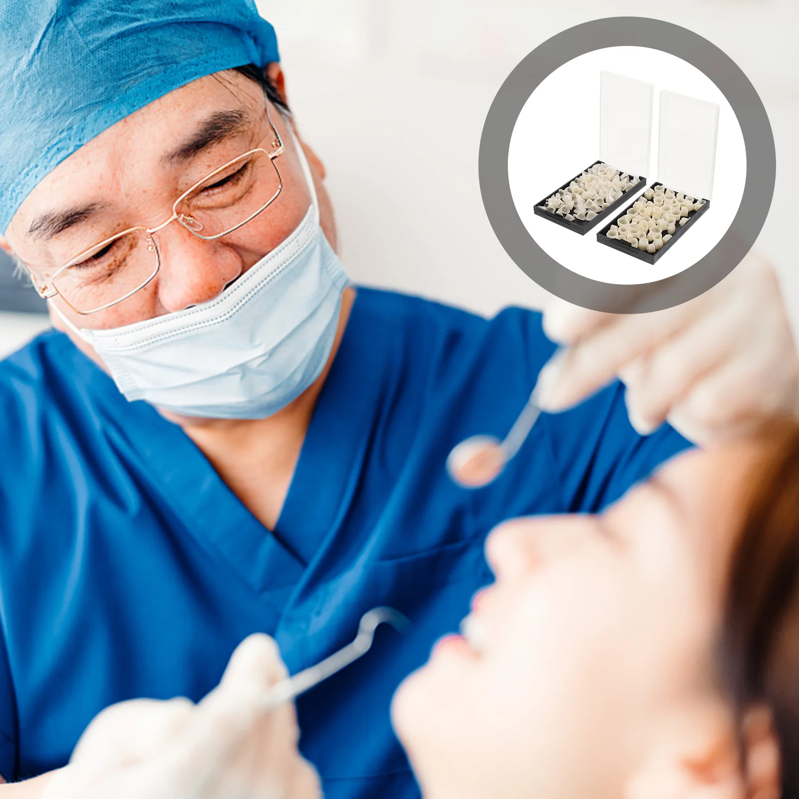 

2 Boxes Veneers Temporary Crowns Resin Stickers Tooth Anterior Teeth Repair Kit Tooth Repair Tool Patches