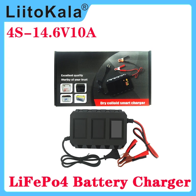 

Output 14.6V 20A For 12V 4S lifepo4 Battery Charger with EU US Plug Clips Charge DC Adapter Input 100-240V Clip head