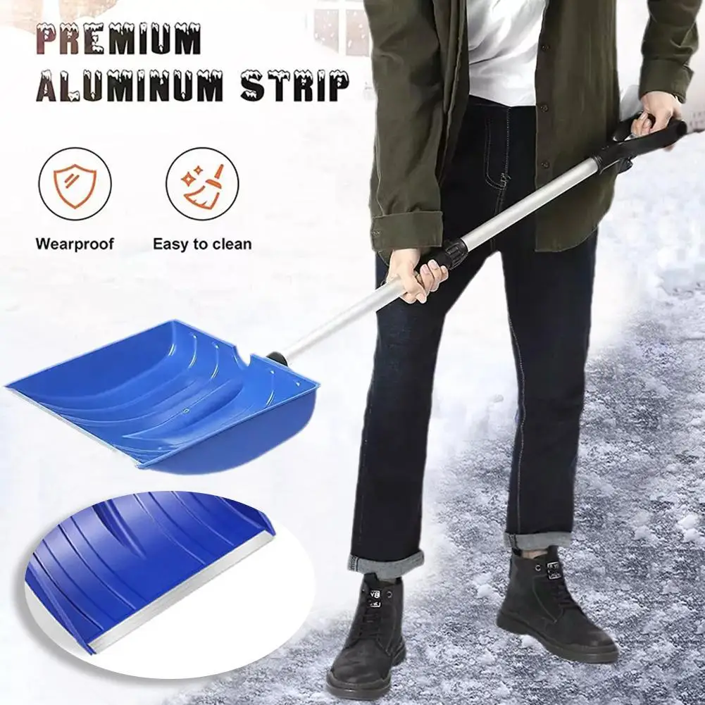 Large Portable Shovel For Driveway, Lightweight Snowmobile Folding Shovel With Handle, Wide Removal For Car