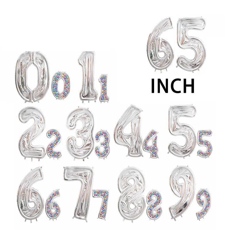 65-дюймовый большой цифровой воздушный шар из алюминиевой пленки для взрослых