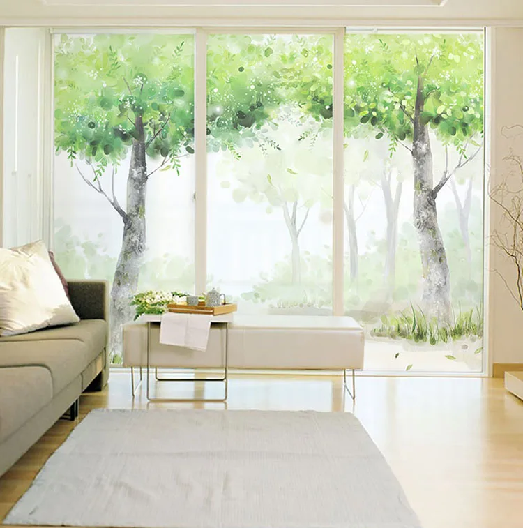 

Custom Electrostatic Glass Window Film Self Adhesive Bathroom Balcony 0ffice Glass Films Sliding Door Frosted Stickers
