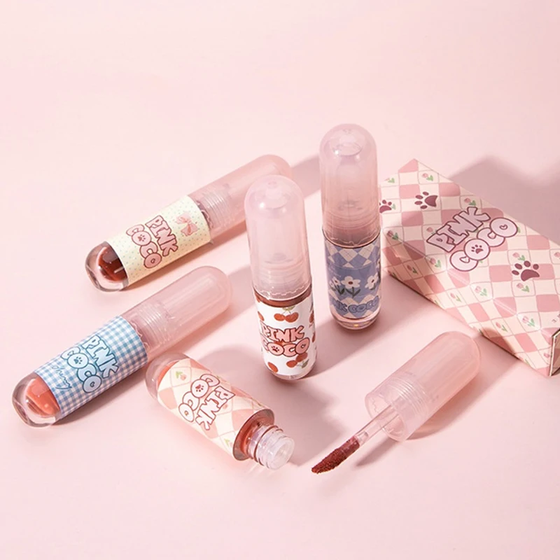 

Lipstick Lasting Capsule Lip Glaze Cute Animation Series Gloss Matte Lip Gloss Makeup Lovers Full Of Praise Matte Lip Gloss 2.5g