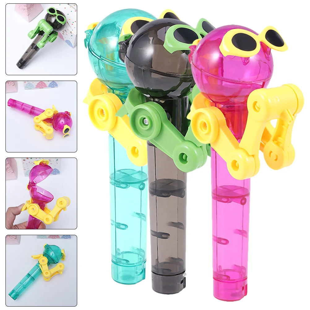 

Lollipop Holder Robot Toy Candy Toys Storagecase Funny Kids Eatnoveltyboxparty Stand Holders Creative Favor Wand Sugar