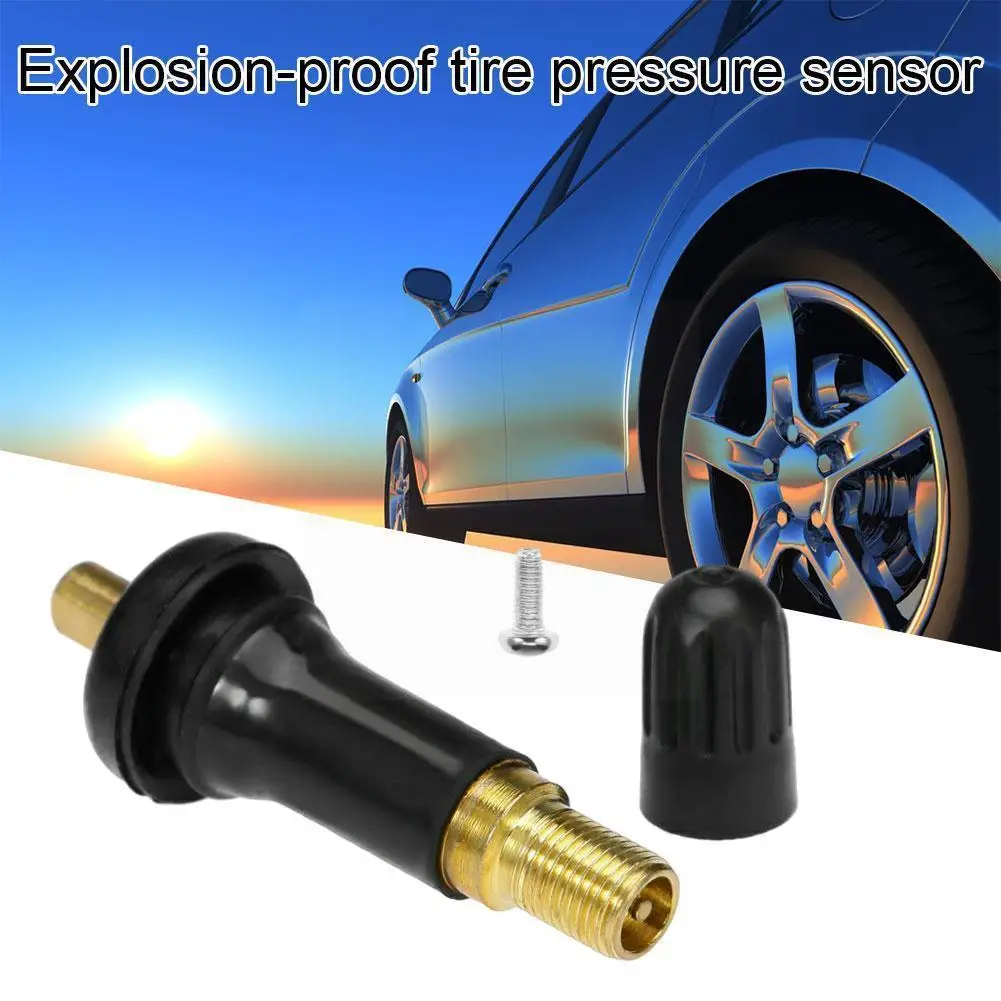 

1pc Tire Pressure Sensor Valve For Tubeless Disc, Wheel Nipple, Straight Rubber Nipple For TPMS Tire Pressure Sensor G0C4