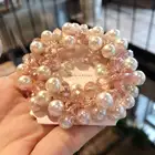 Элегантный жемчужный браслет для волос, двойное использование, кольцо для волос, Шариковая головка, галстук, Женский орнамент, аксессуары в подарок