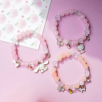 sanrioed anime kawaii accessories cinnamoroll hellokittys bracelet gift friendship charms elastic rope jewelry toys gifts