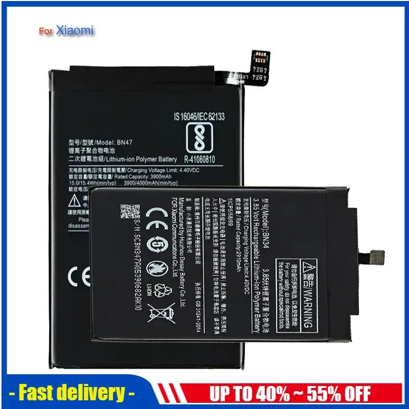 Аккумулятор для Xiaomi Mi 9 Pro CC9 SE 10 8 6 Mix 2 3 Note Note3 BM4H BM3L BM3M BM4F BM4N BM3F BM3K Сменные