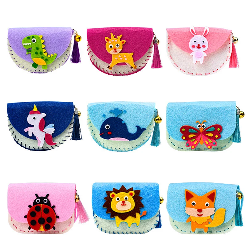 

DIY Cartoon Non-woven Satchel Felt Cloth Bag Early Education Montessori Teaching Aids Hands-on Ability Training School Supplie