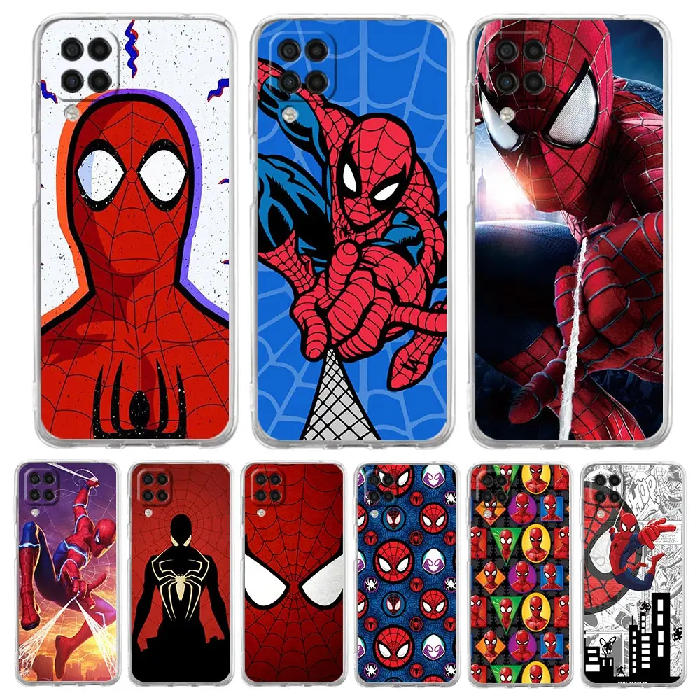 

Disney Spiderman Phone Case For Samsung Galaxy A51 A71 A21S A12 A11 A31 A41 A52S A32 A01 A03S A13 A22 5G Clear Cover