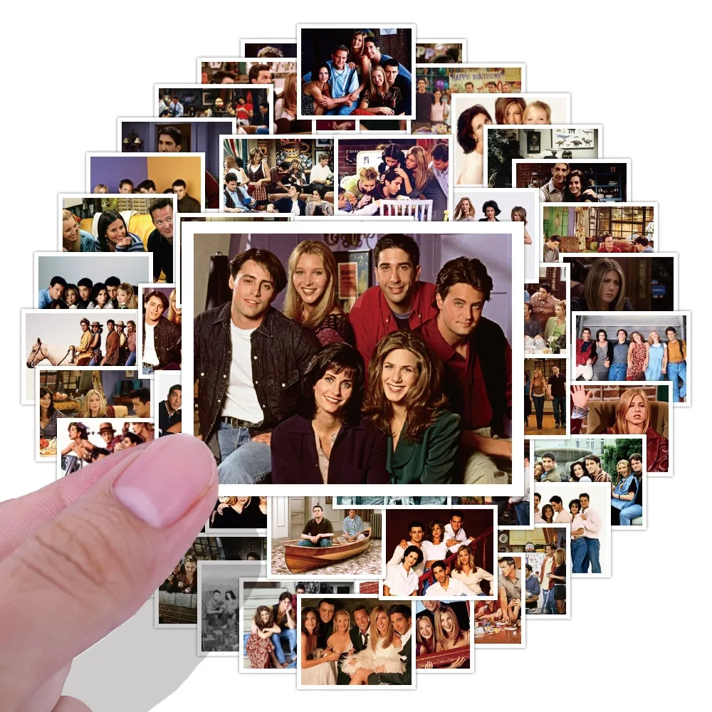 52pcs American TV Series Friends Stickers Thermos Cup Mobile Phone Shell Small Stickers Luggage Graffiti Hand Account Stickers