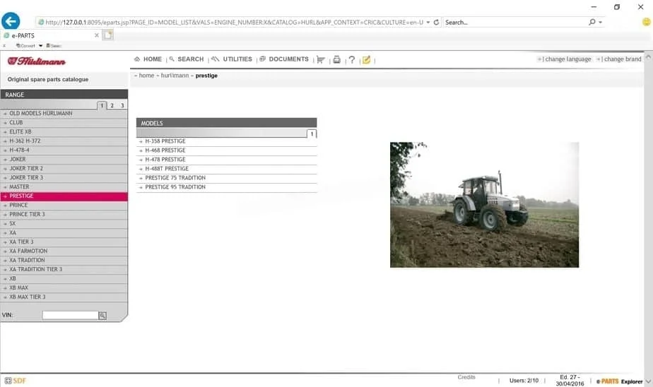Фото EPC-SOFTWARE Deutz Fahr, Hurlimann, Lam: Запчасти и сервис 2016 №3