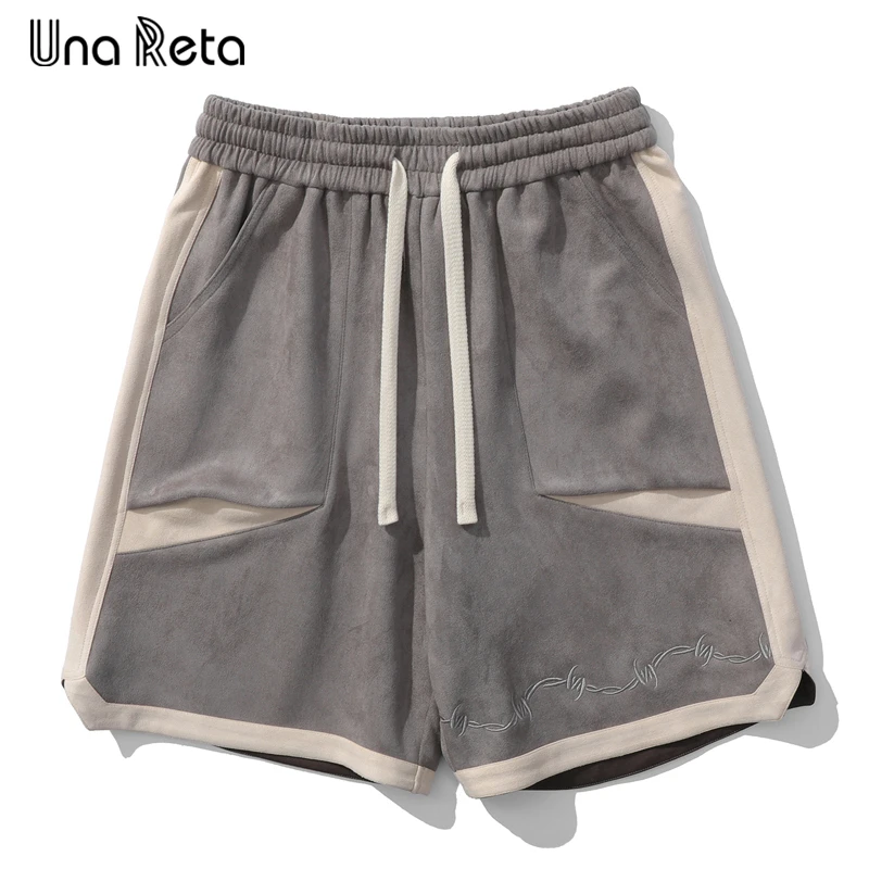 

Мужские шорты в стиле Харадзюку Una Reta, уличная одежда в стиле хип-хоп с уникальным дизайном, Свободные повседневные шорты с эластичной резинкой на талии