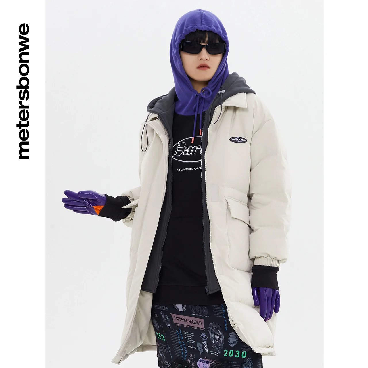 Metersbonwe Hooded Down Jacket Women Thick Winter Parker Coat Female Long Down Coat Fashion Warm Jackets Casual Outerwear