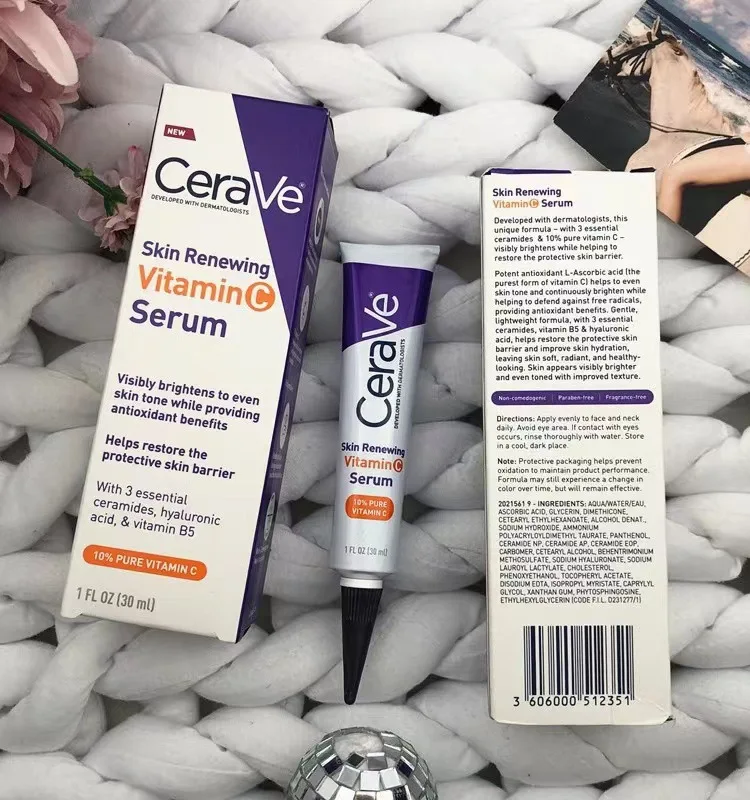 

CeraVe Original Vitamin C Serum Anti-wrinkle And Aging Reduce Wrinkles Lines With Hyaluronic Acid Organic Repair Skin Barrier