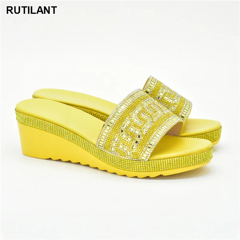 

2023 Fashion Women Multicolour Luxery Rhinestone Shoes Women Wedding Shoes Bride Heels for Women Wedges Ladies Shoes and Sandals