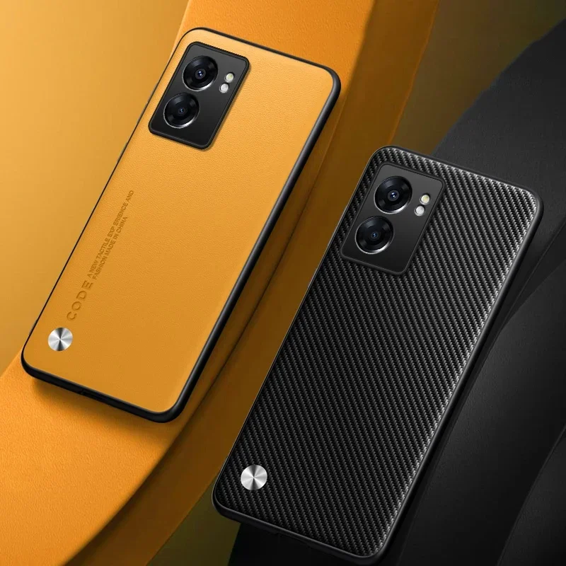 Роскошный чехол из искусственной кожи для OPPO A57 A77 4G 2022 A97 матовый силиконовый