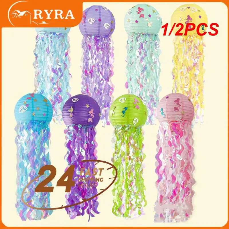 

1/2PCS Scaly Mermaid Disposable Tableware Mermaid Birthday Party Decorations Baby Shower First Birthday Girl Mermaid Party