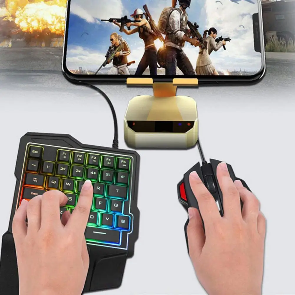 Клавиатура G101 с RGB-подсветкой, высокопроизводительная Проводная игровая клавиатура для офиса с подсветкой для одной руки