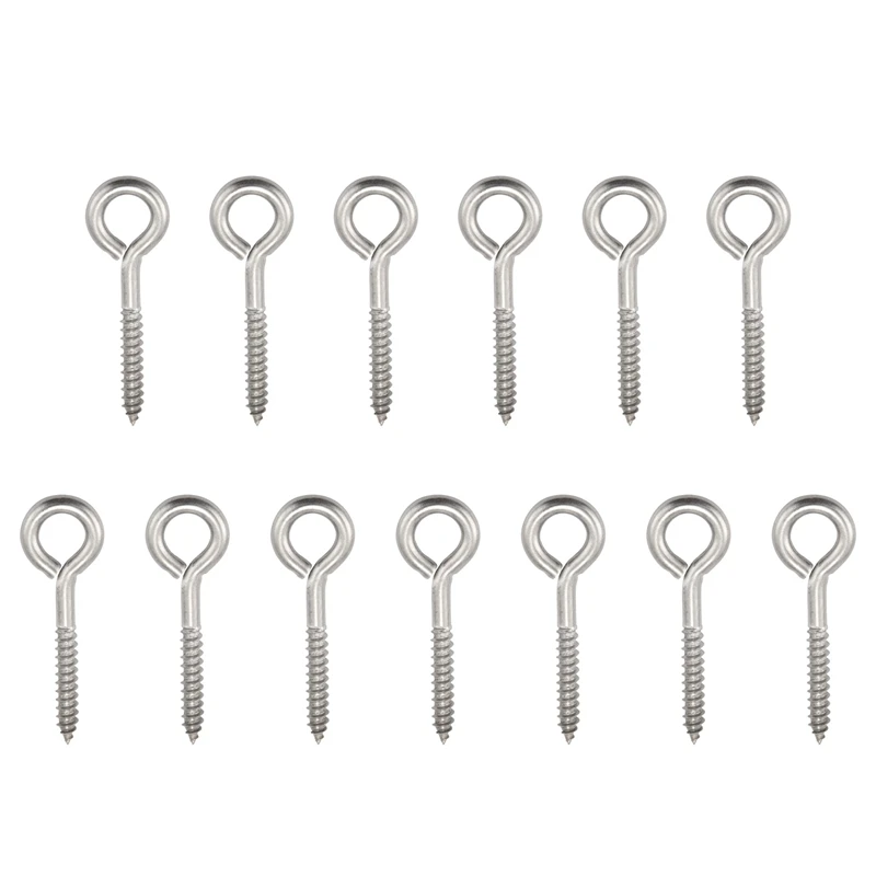 

13 шт. сверхмощных крючков с петлей, винтовой крючок с петлей из нержавеющей стали 3,2 дюйма, для йоги и бразильских гамаков, сделай сам