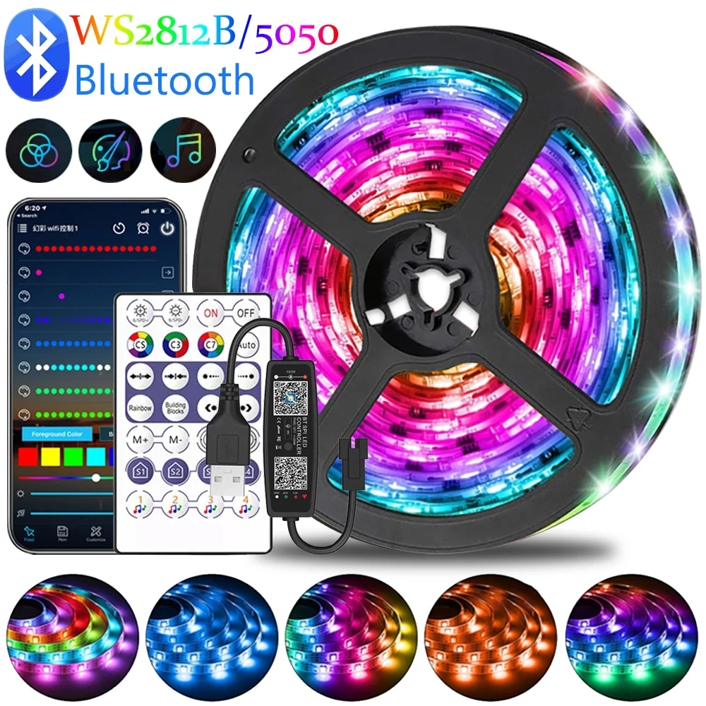 

Светодиодная лента RGB/RGB 5050, 5 В, 1-20 м