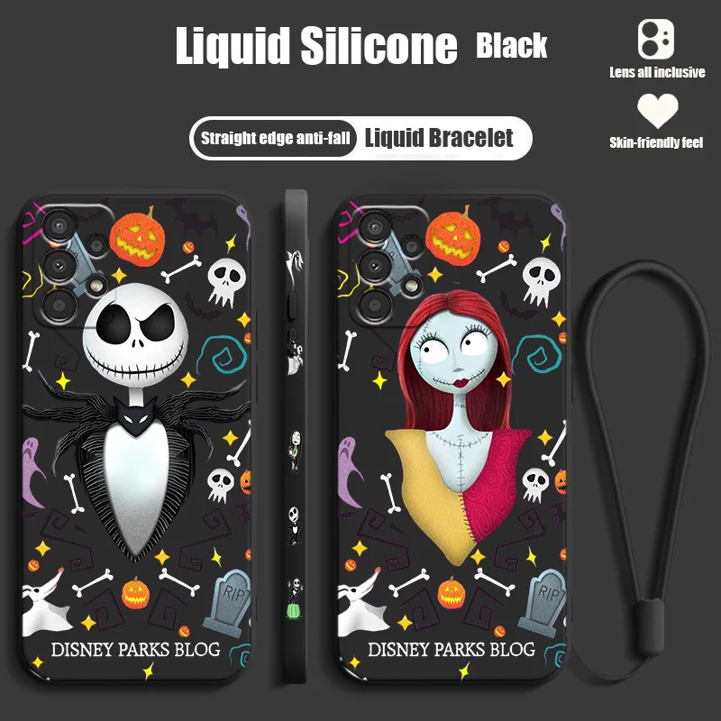 

NEW Nightmare Before Christmas For OPPO A96 A94 A93 A77 A76 A74 A73 A72 A57 A54S A53S A52 A33 A31 A12 Liquid Left Rope Cover
