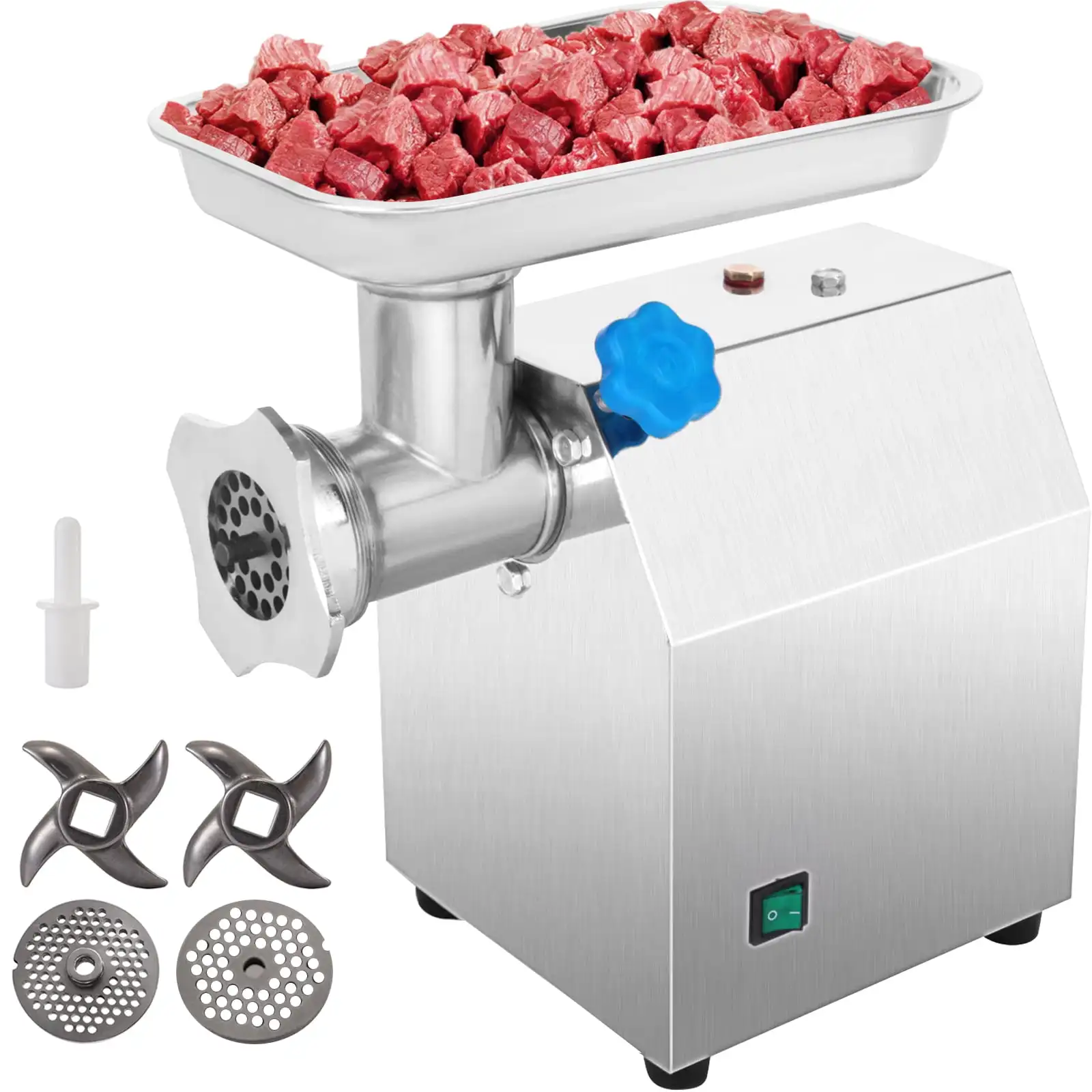 

Electric Meat Grinder ,1.14Hp&850W Commercial Sausage Stuffer Maker, Stainless Steel Food Grinders , Sliver.USA.NEW