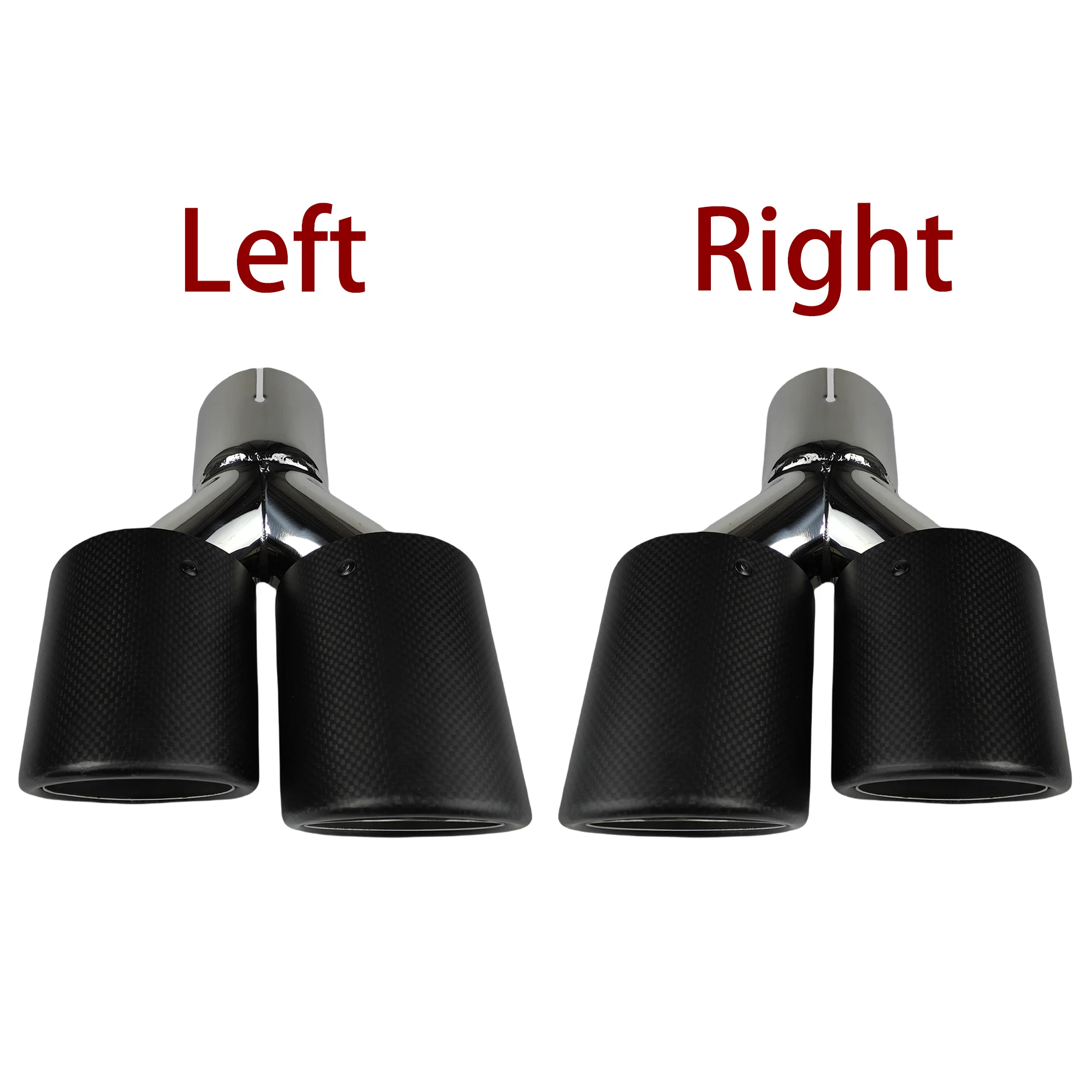 Автомобильный глянцевый глушитель из углеродного волокна Y-образная форма