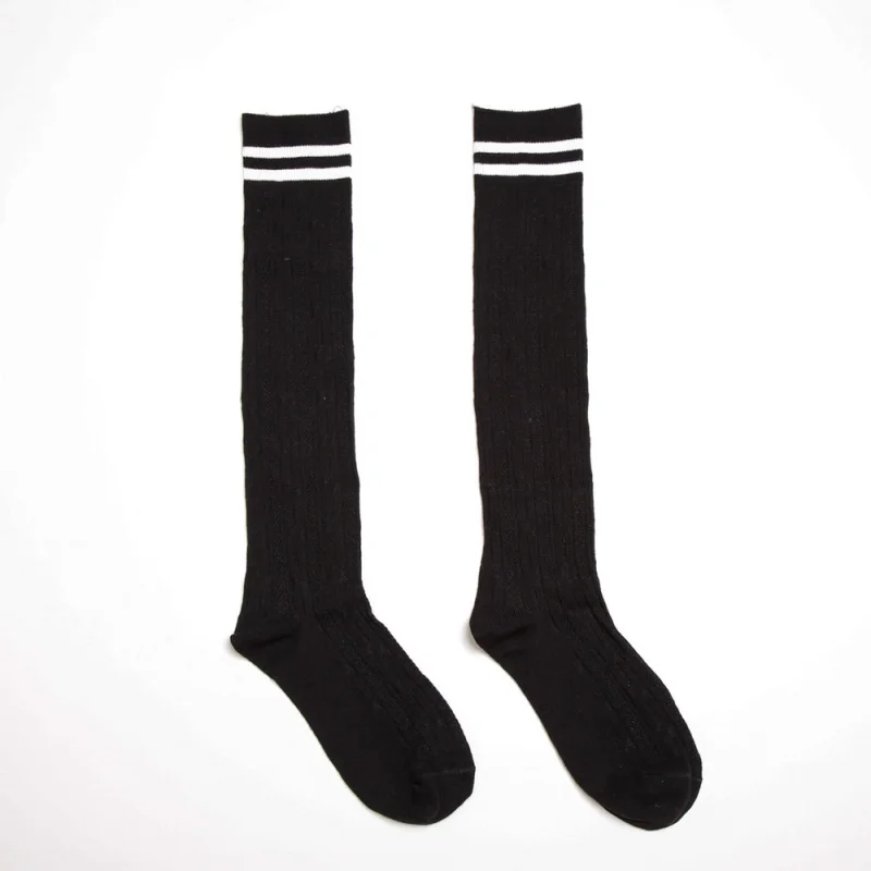 Knee Length Socks Female Japanese Long Socks College Style Student Mid-Length Sock Calf Socks Long Tube Lengthened High Tube Bun