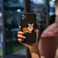 punqzy cute puppy painted coffee all inclusive drop protection phone case for iphone 13 12 11 pro max xr 6 8 7 x xs tpu cover