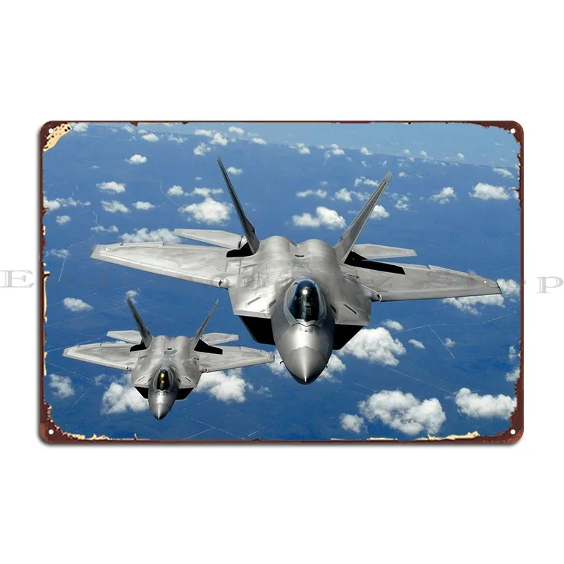 

F22 Raptor Metal Sign Home Party Wall Mural Printed Cinema Tin Sign Poster