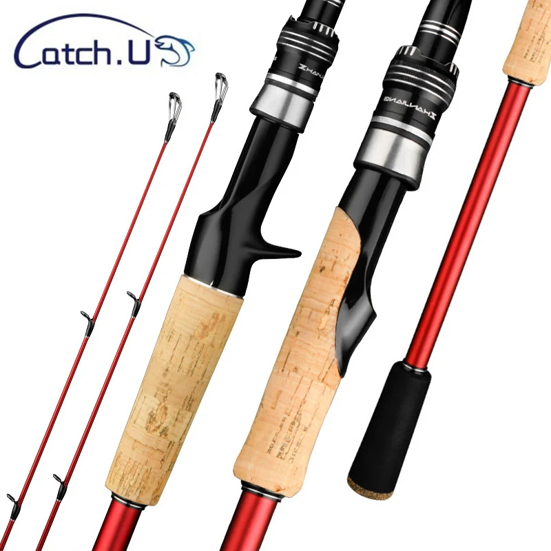 

Fishing Rod Carbon Fiber Spinning/casting Lure Pole M/MH 2tips Bait WT 4-35g Line WT 4-16LB Fast Bass Fishing Rods with Reel