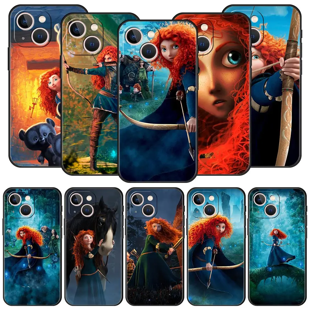 

Disney Brave Luxury Phone Case For iPhone 13 14 Mmini 11 12 Pro Max 7 8 Plus SE X XR XS Soft Silicone Black Cover Fundas Shell