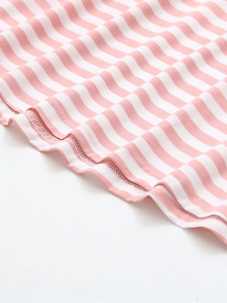 Футболка женская с капюшоном и карманами Модный повседневный топ в полоску